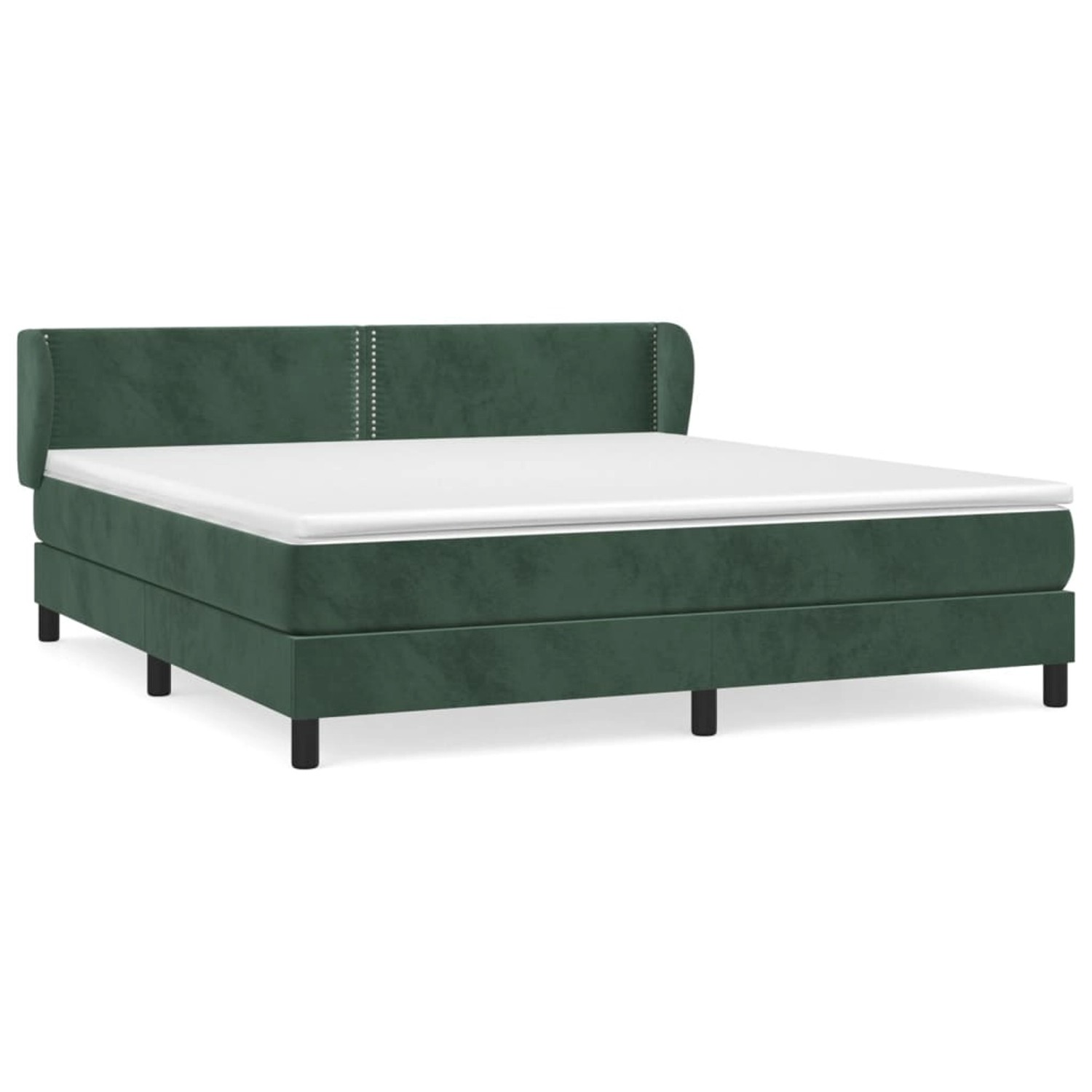 vidaXL Boxspringbett mit Matratze Dunkelgrün 180x200 cm Samt1466469 günstig online kaufen