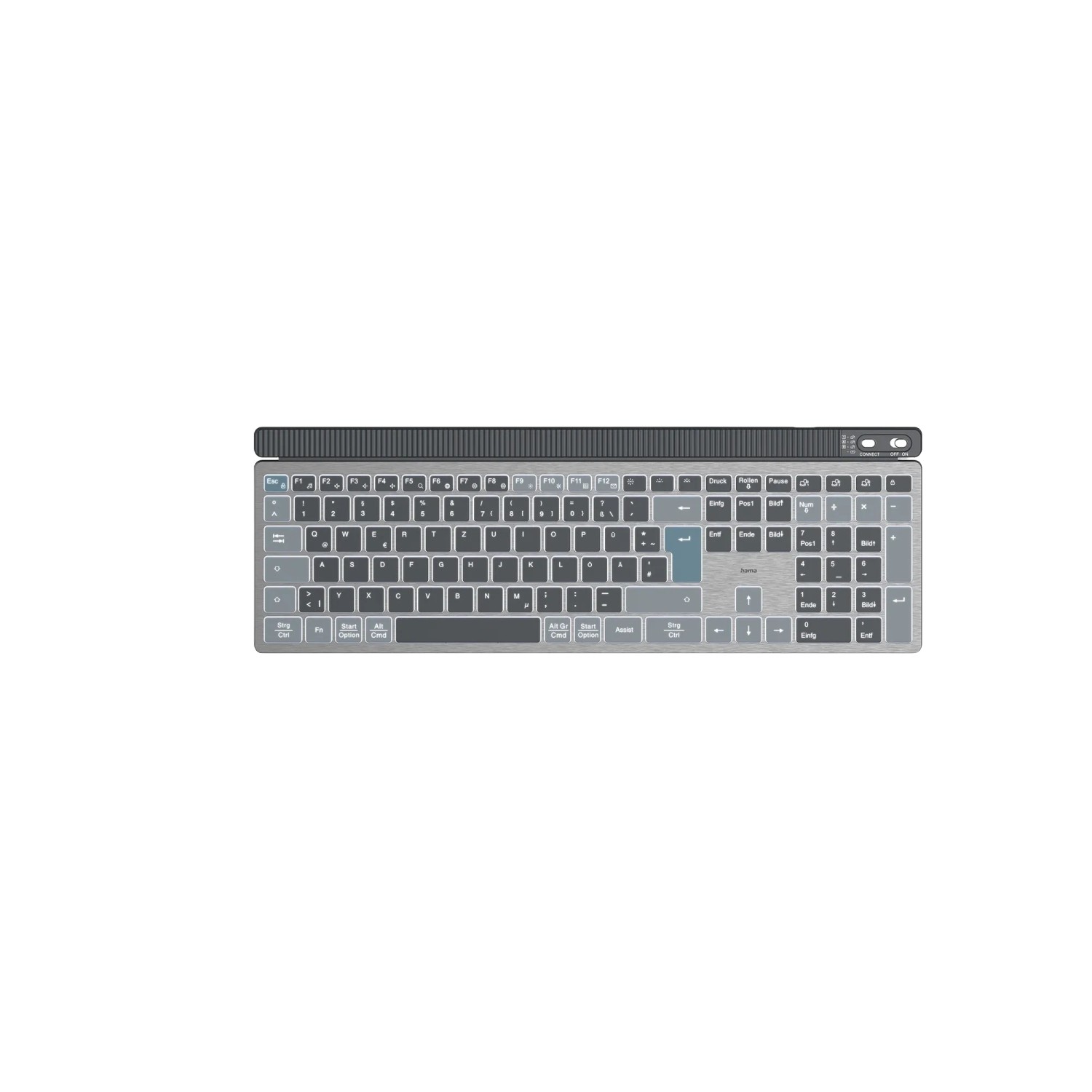 Image of Hama Multi-Device-Tastatur WK-750 Kabellos Beleuchtet Schwarz