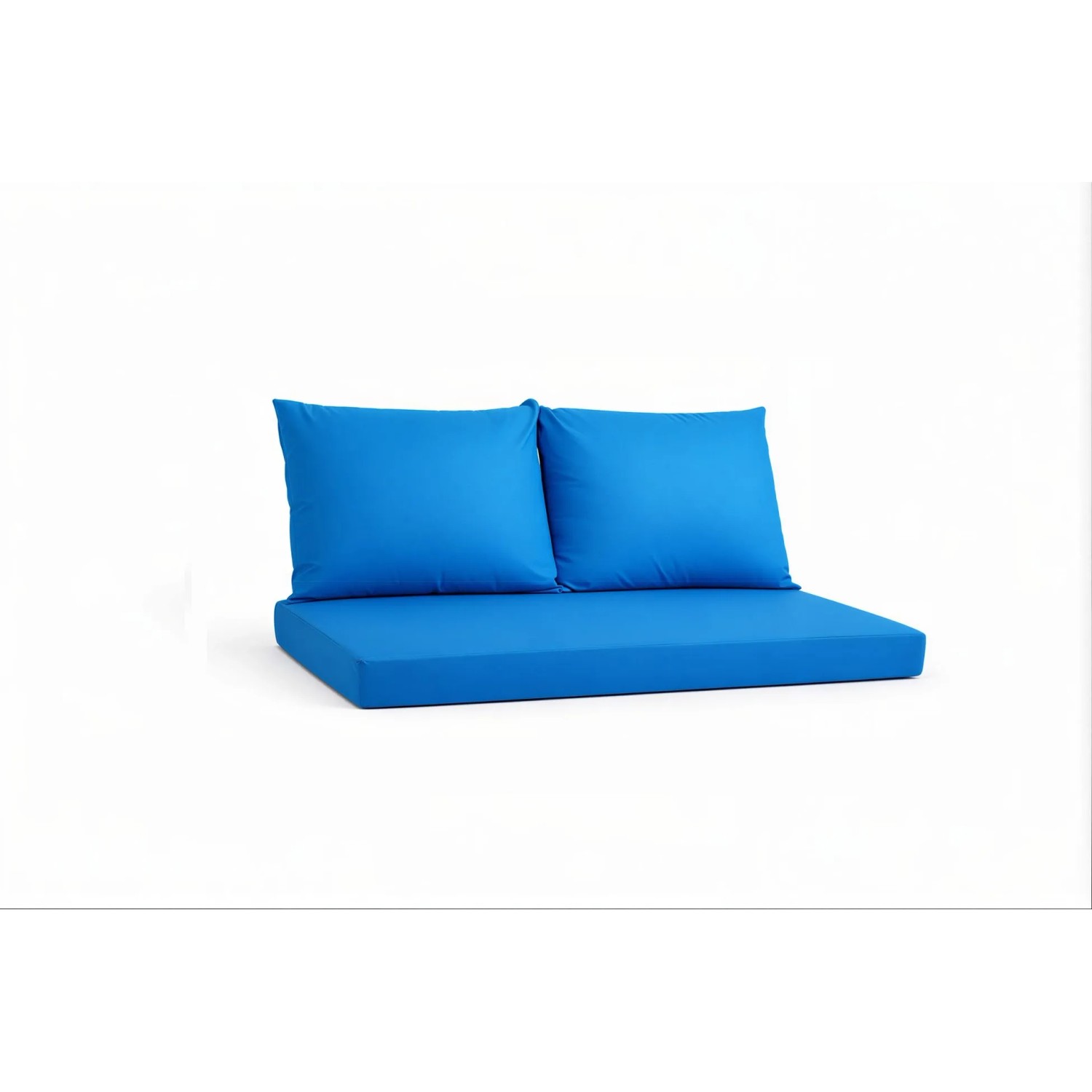 Setgarden Triple Outdoor Palettenkissen Set 120x60x10cm Sitzkissen + Rückenkissen 2x60x50cm 1tlg Blau