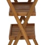 Siena Garden Klapptisch Caruna, rechteckig, Naturholz, 45x70 cm, ideal für Balkon und Garten.