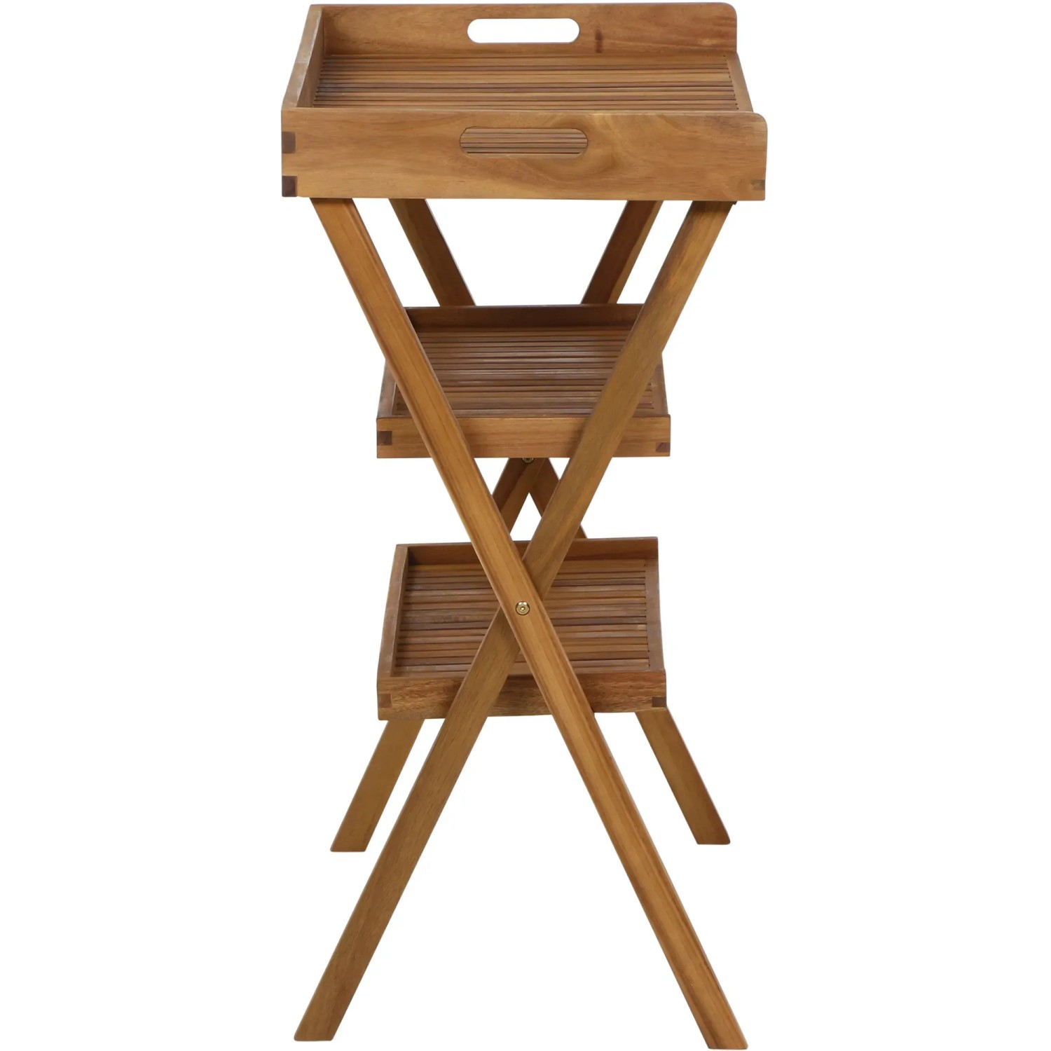 Siena Garden Klapptisch Caruna, rechteckig, Naturholz, 45x70 cm, ideal für Balkon und Garten.
