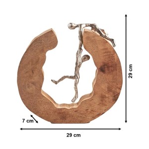 Kobolo Dekofigur Holzdeko Holzfigur TRUST Holz und Metall