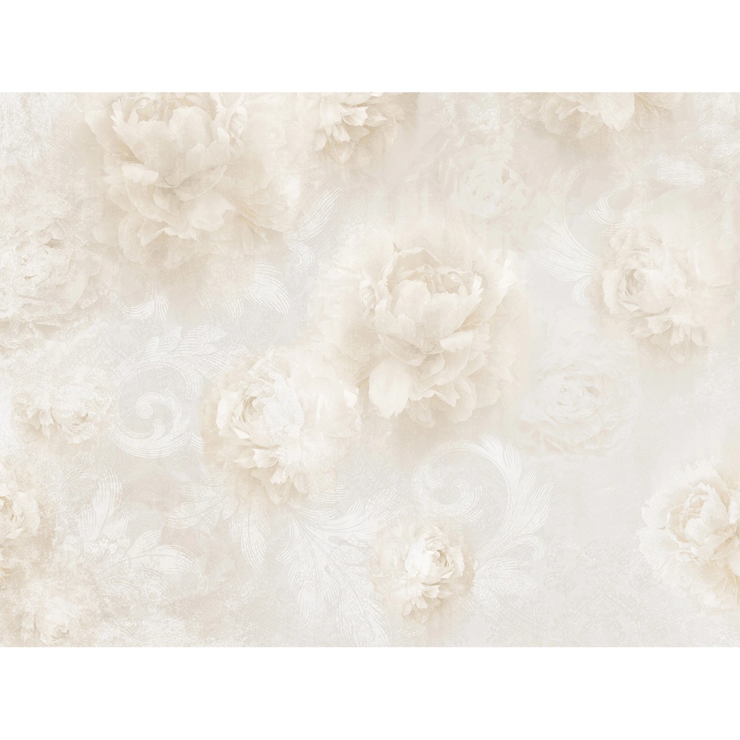 Sanders & Sanders Fototapete Blumen Hellbeige 360 x 270 cm 600513 günstig online kaufen