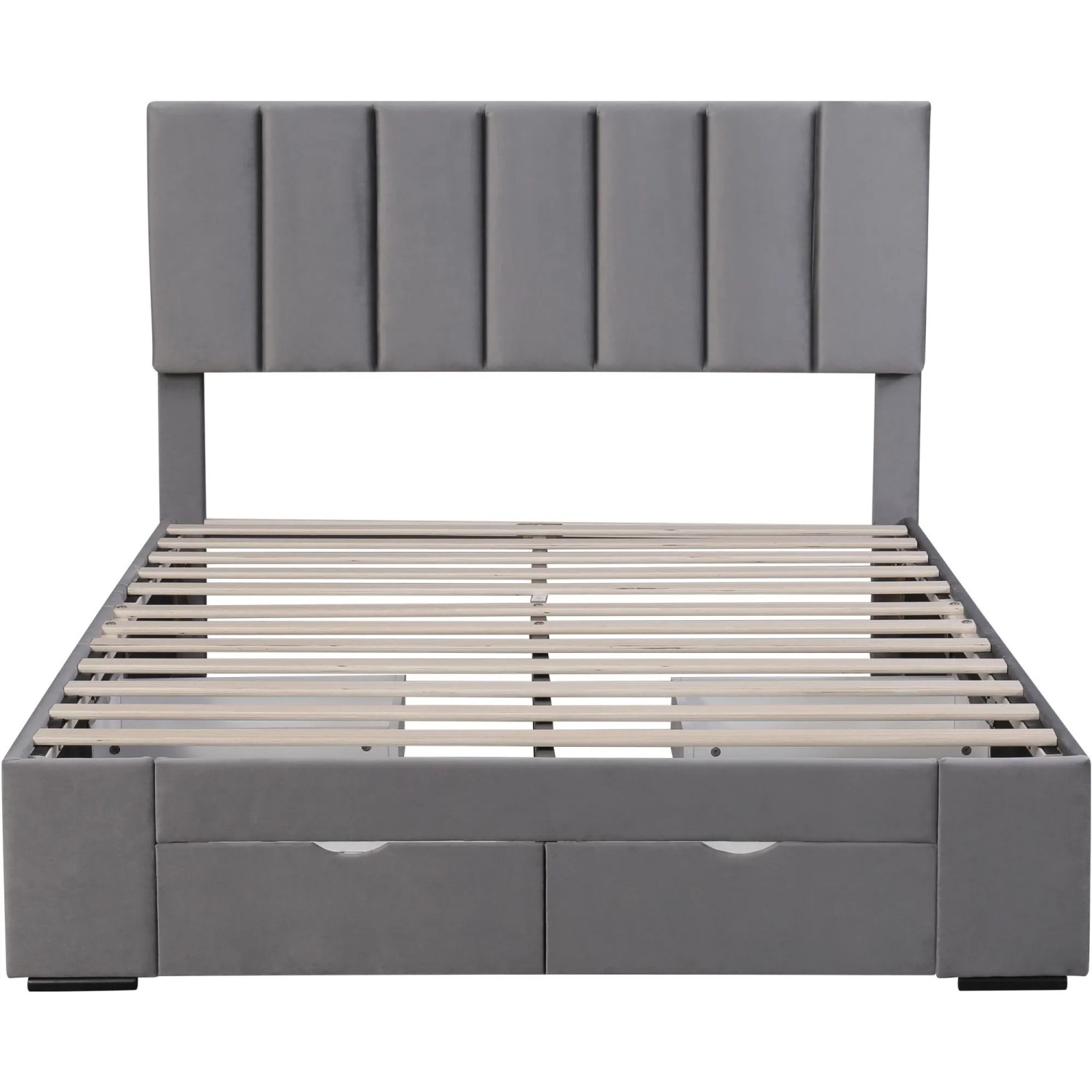 Okwish Polsterbett 140×200 Doppelbett Mit 4 Schubladen Ohne Matratze