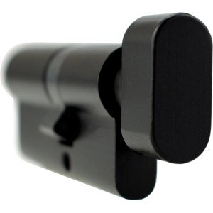 Schwarzer Bever Knauf-Profilzylinder 830, 30/35 mm, für Türschlösser und Türtechnik.