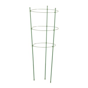 Relaxdays Rankhilfe 6er Set Eisen Kunststoff Grün Höhenverstellbar 76 cm