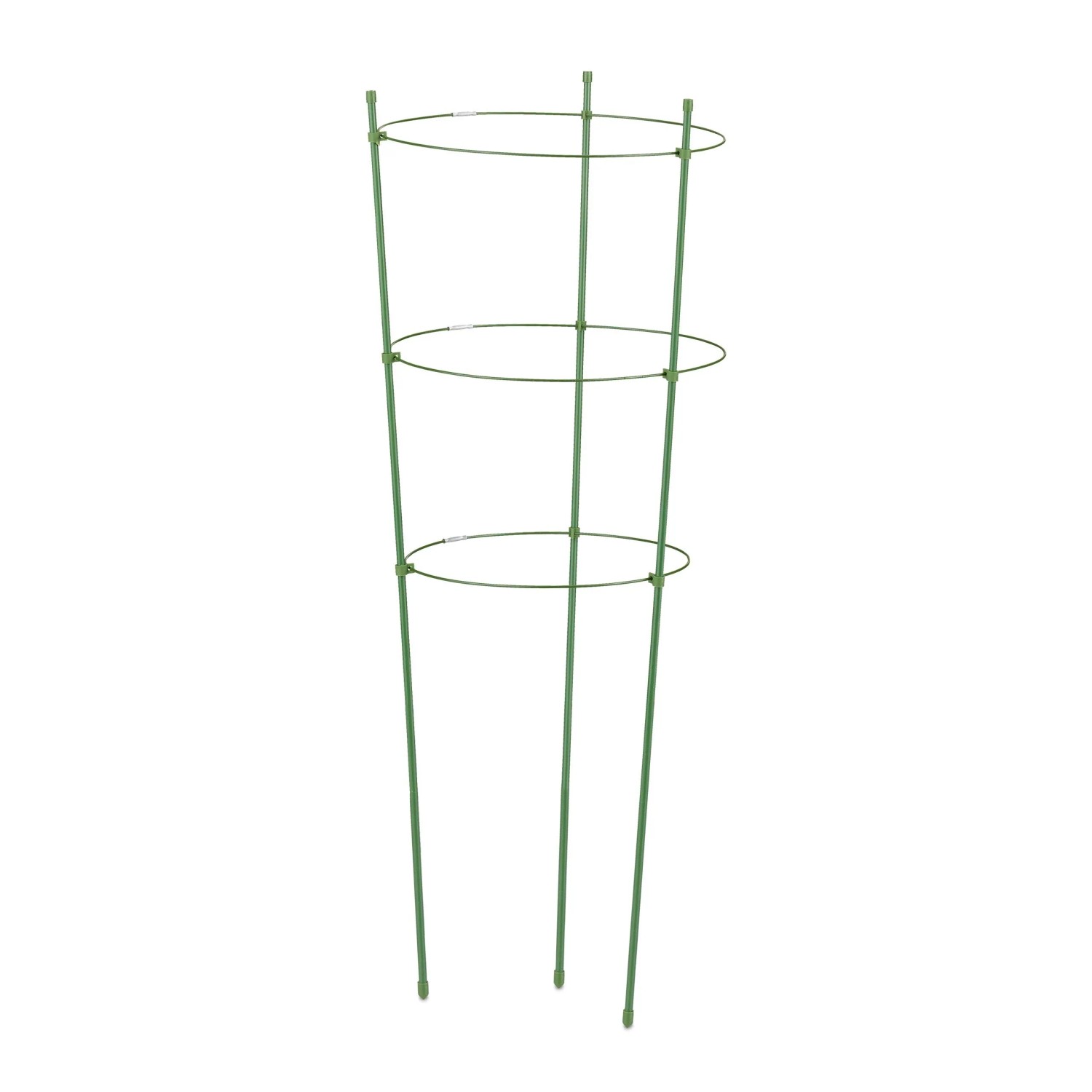 Relaxdays Rankhilfe 6er Set Eisen Kunststoff Grün Höhenverstellbar 76 cm