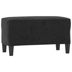 Schwarze vidaXL Sitzbank (70x35x41 cm) aus Samt. Garderobenbank mit Füßen.