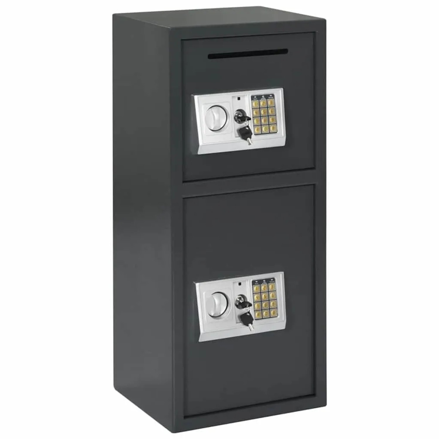 DELUKE Tresor BITO Digital Mit Schloss Dunkelgrau 35x31x80cm Stahl Safe Tresor Für Zuhause Stahltresor Für Wertsachen