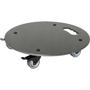 Schwarzer Wagner Design Pflanzenroller GH 0630 mit Rollen und Griff, Ø 38 cm.
