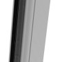 GroJa Klemmschiene links, 93,5 cm, EV1 (ähnlich RAL 9006) für Zaunbau & Sichtschutz.