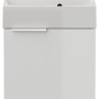 Posseik Badmöbel Cubi Slimline, 40 cm, weiß hochglanz, für Gäste-WC.