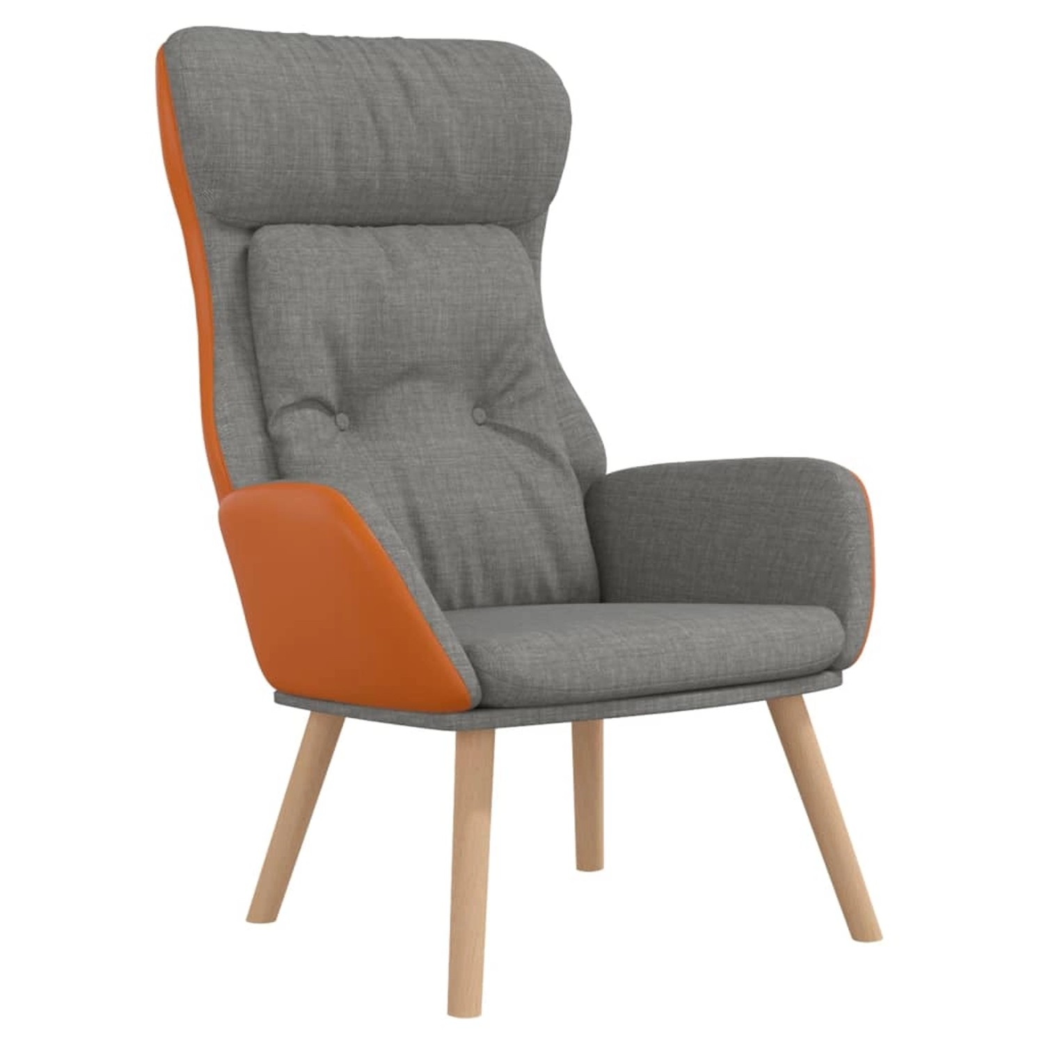 vidaXL Relaxsessel Hellgrau Stoff und PVC 341301 günstig online kaufen