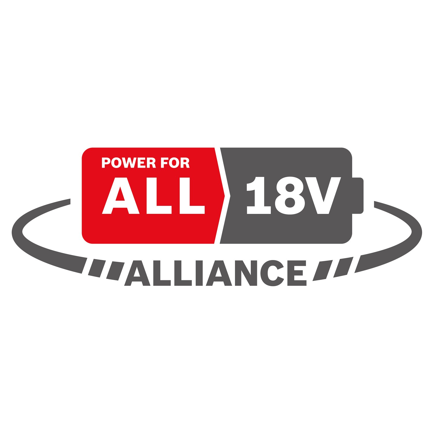 Bosch 18V Power for All Akku-System Logo für Bohrhämmer und Gartengeräte.
