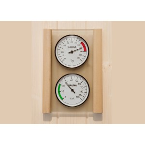 Weka Set: Hygrometer und Thermometer für Sauna, zur Kontrolle von Temperatur und Luftfeuchtigkeit.