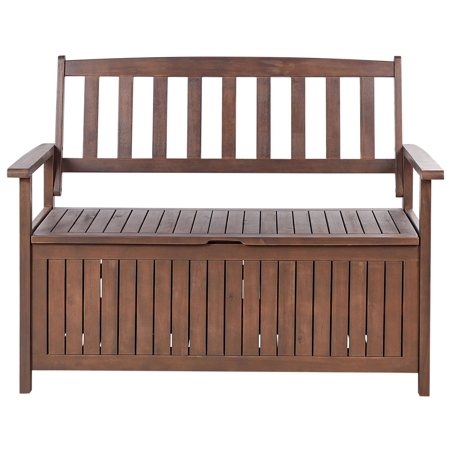 Beliani Gartenbank SOVANA Dunkler Holzfarbton 60x120x91 günstig online kaufen