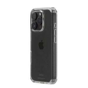 Transparente Hama Handyhülle Extreme Protect für Apple iPhone 16 Pro. Robuster Schutz mit D3O-Technologie und verstärkten Ecken.