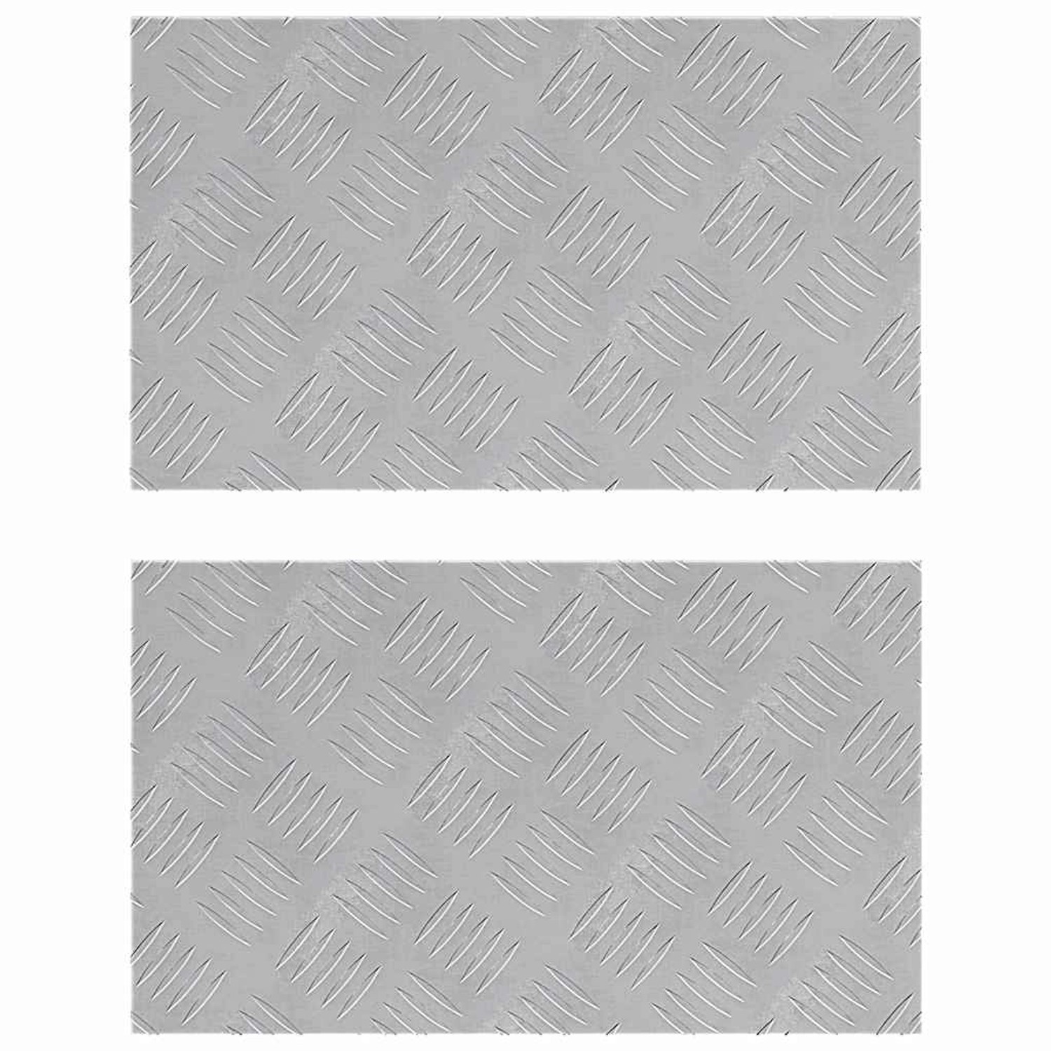 vidaXL Rautenscheiben 2 Stk Silber 50 x 30 cm Aluminium 4104291