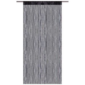 Schwarzer Fadenvorhang 300x250cm als Gardine oder Raumteiler.