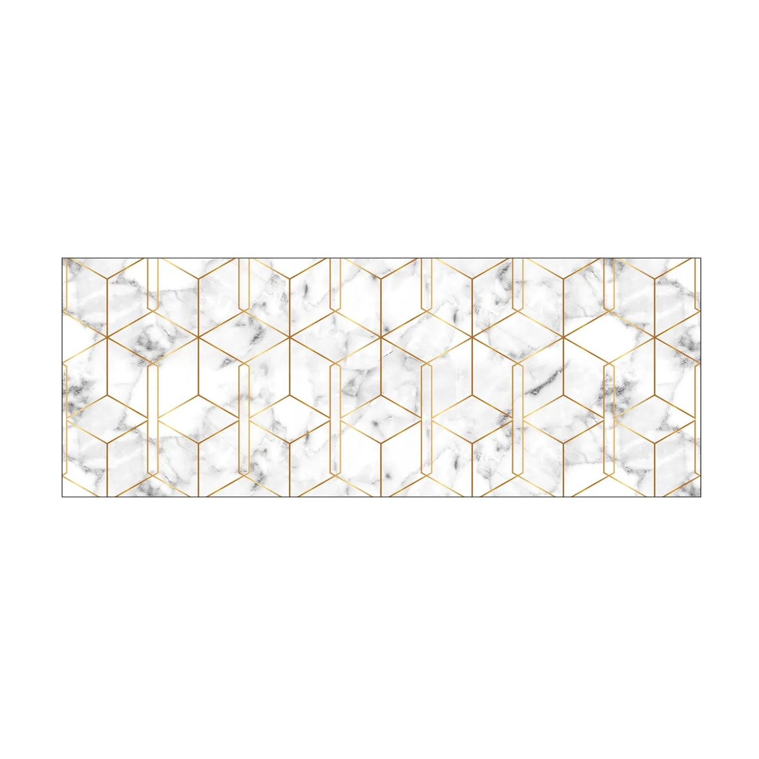 MySpotti Küchenrückwand Profix Cucina Nicole 160 x 60 cm Weiß-Gold