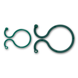Windhager Ringbinder, 2 Größen, Grün, 25 Stück, für Hochbeete zur Pflanzenfixierung.