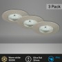 Briloner LED-Einbauleuchten Attach, 3er-Set, Nickel matt, für den Innenbereich.