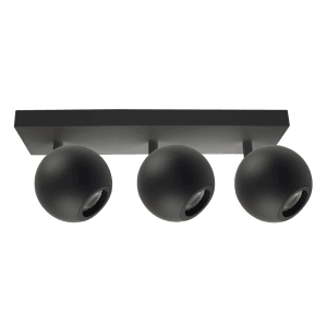 ENOVALITE Deckenspot 3-Flammig Aufbauspot GU10 Schwenkbar LED Deckenleuchte Wohnzimmerbeleuchtung Aluminium Schwarz