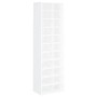 vidaXL Schuhschrank Weiß 54x34x183 cm Holzwerkstoff 800369