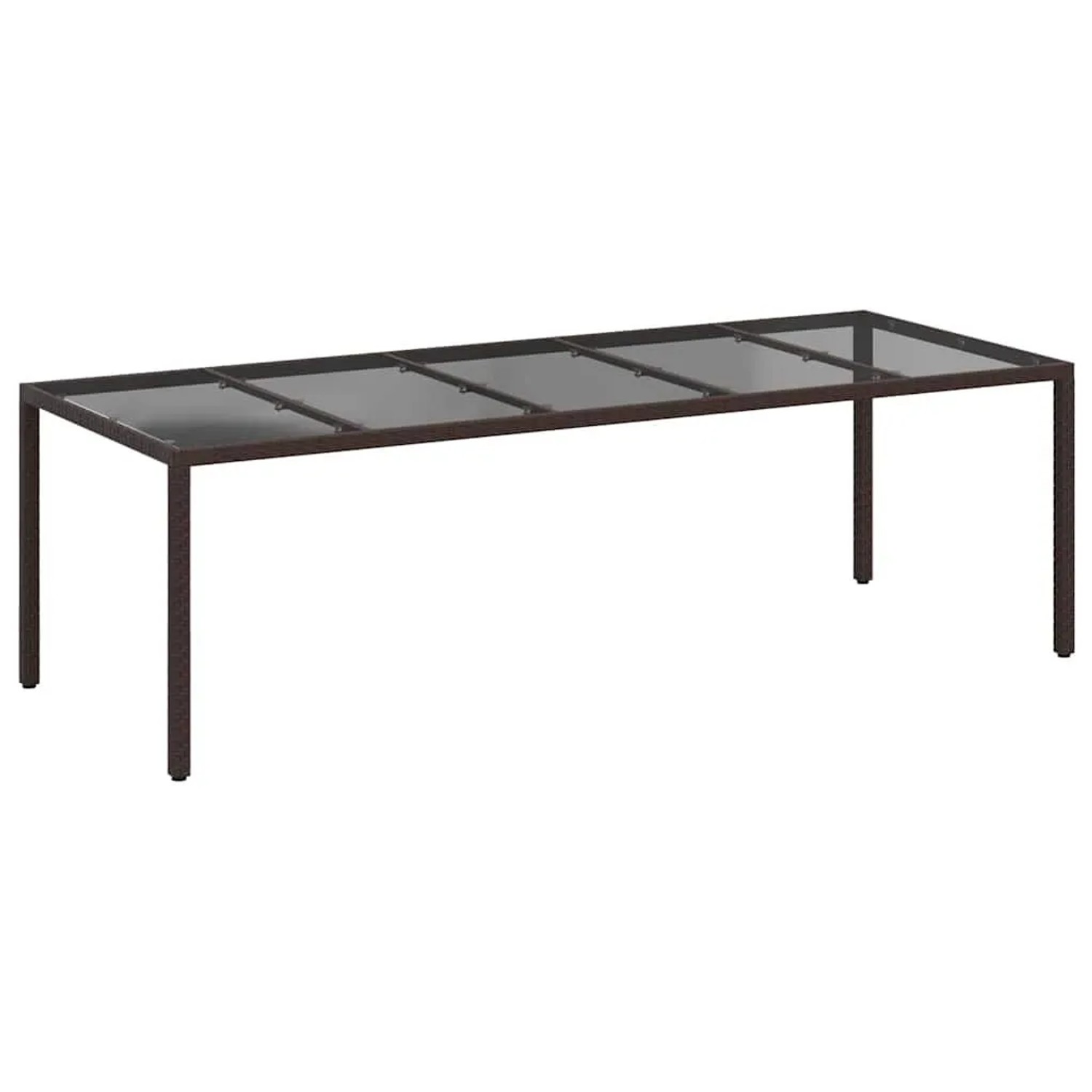 Furnicato Gartentisch Braun 250 X 100 X 75 Cm Poly Rattan