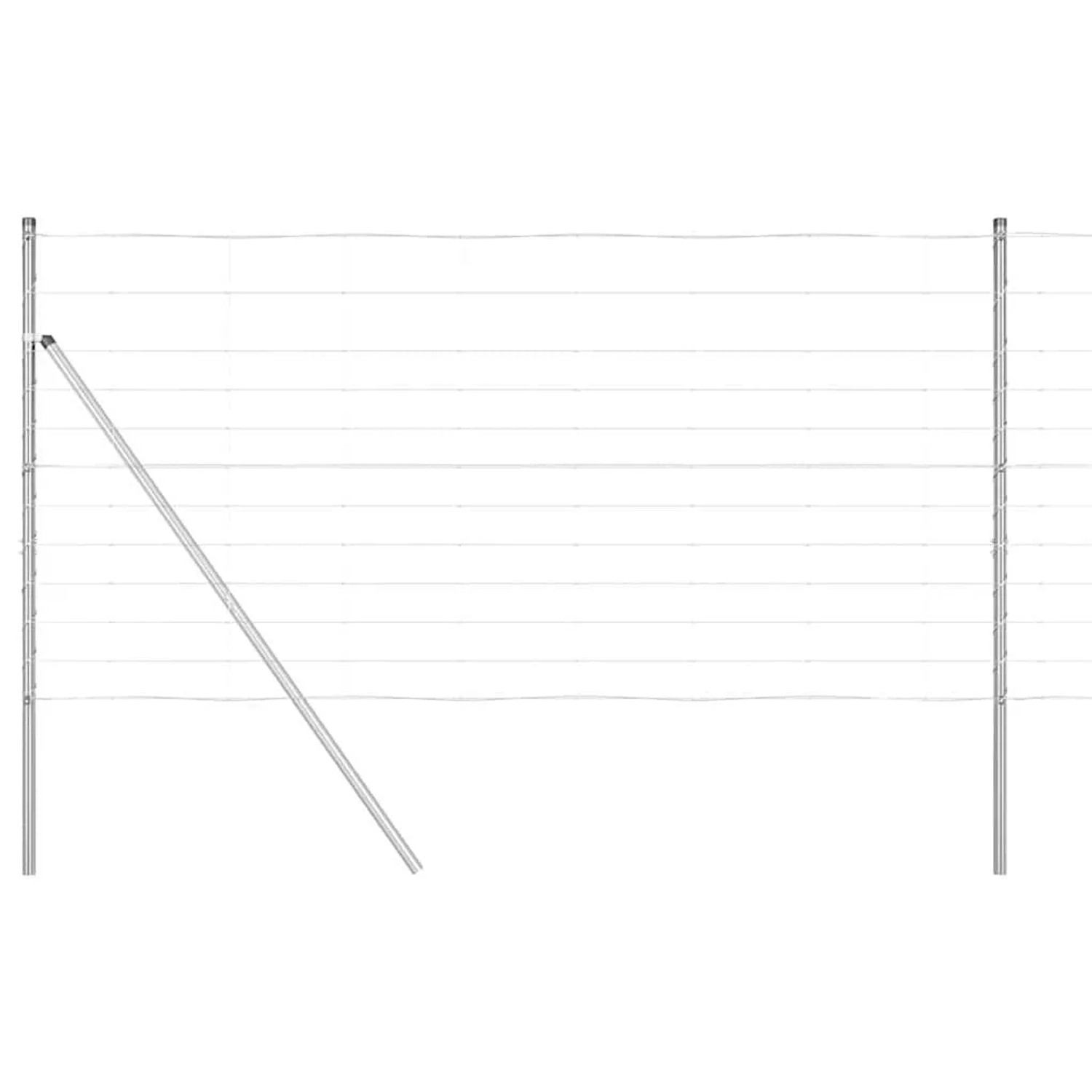 vidaXL Zaunpfosten Galvanisiert 25 x 1,2 m Stahl 3351345 günstig online kaufen