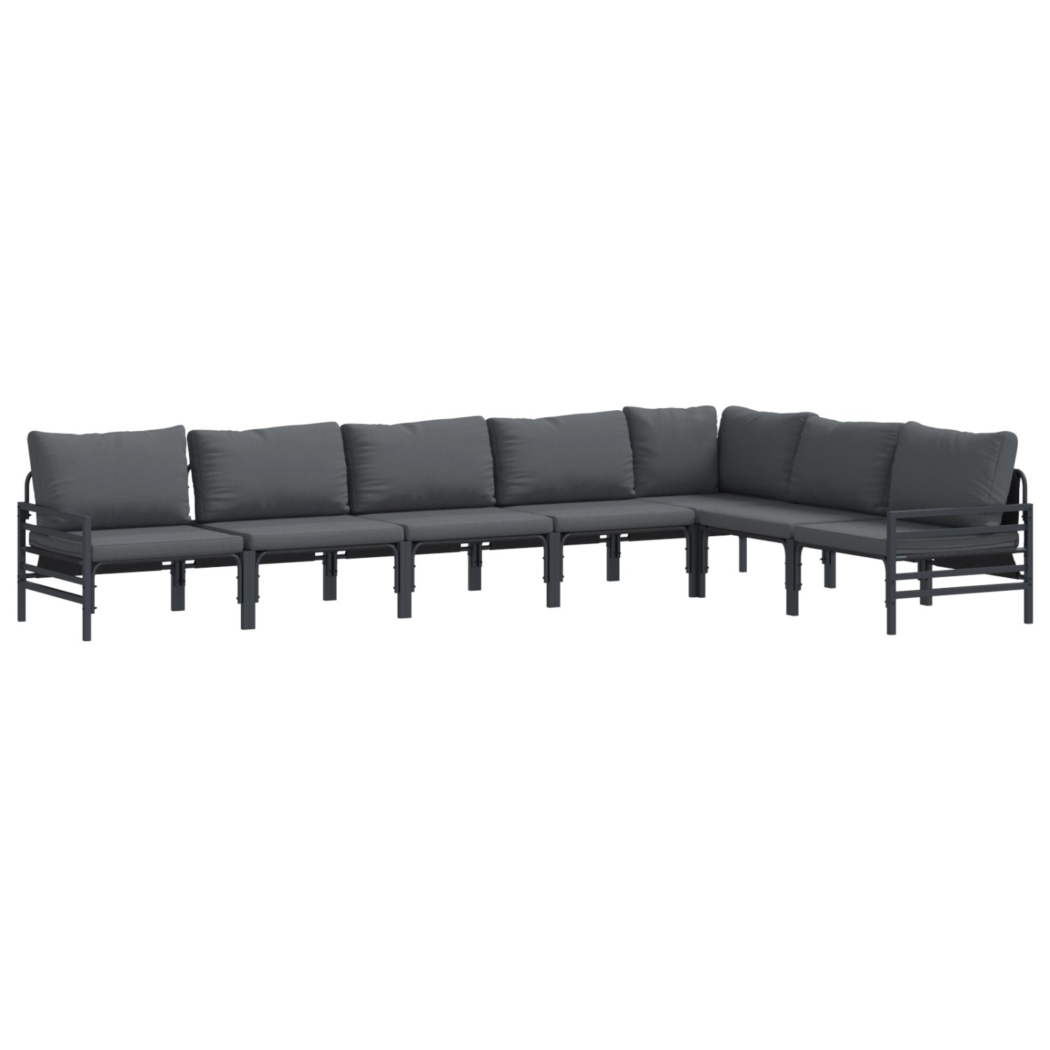 vidaXL Garten-Sofa-Set 7-Tlg Anthrazit Stahl 3378992 günstig online kaufen