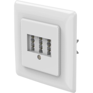 Weiße Hama TAE-NFN Telefondose für Unterputzmontage im Detail.