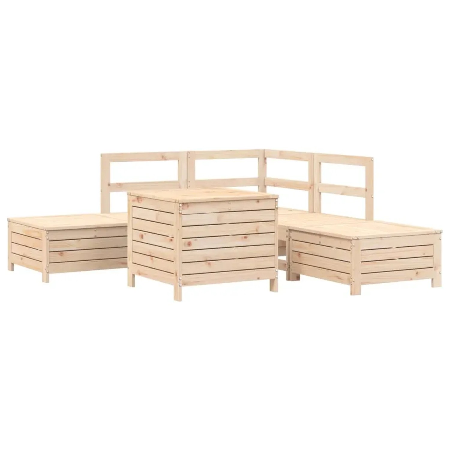 vidaXL 6-Tlg Garten-Sofagarnitur Massivholz Kiefer 3250704 günstig online kaufen