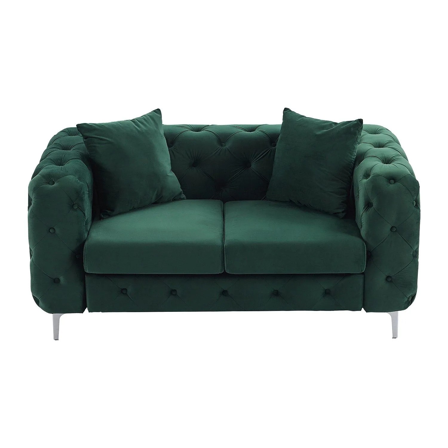 Vente-unique Sofa Ohne Schlafmöglichkeit Edwina Grün 162 cm