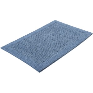 Stahlblauer Kleine Wolke Badteppich Net, 70x120 cm, Baumwolle, mit Rand.