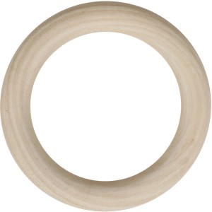 Glorex Holzring, 100 mm, naturbelassen, FSC®-zertifiziert, für Bastelarbeiten und Dekoration.