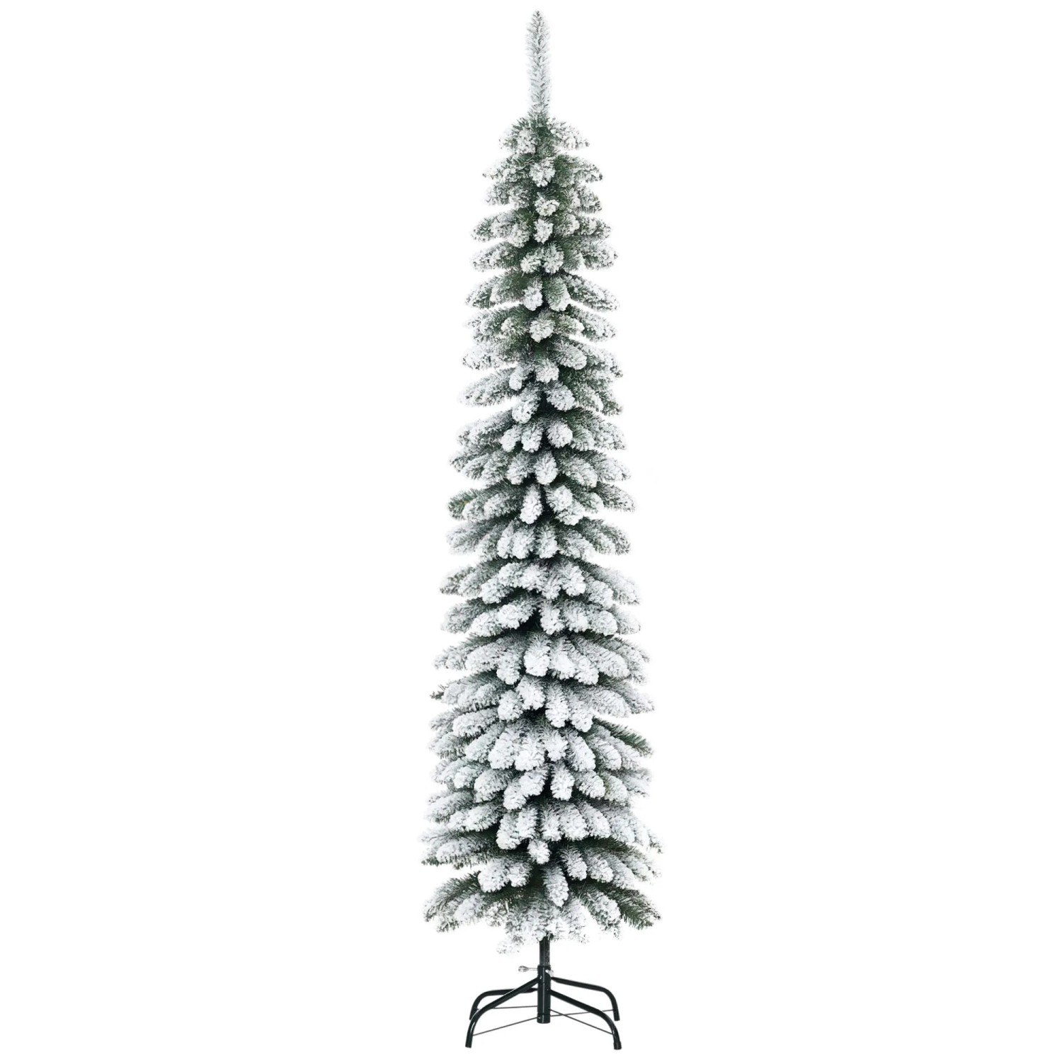 HOMCOM Weihnachtsbaum Kunststoff Metall 46 x 180H cm