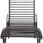 CLP Gartenliege Amiens aus Bronze Metall im Antik-Look, mit Lattenstruktur und Rollen. Robuste Sonnenliege.