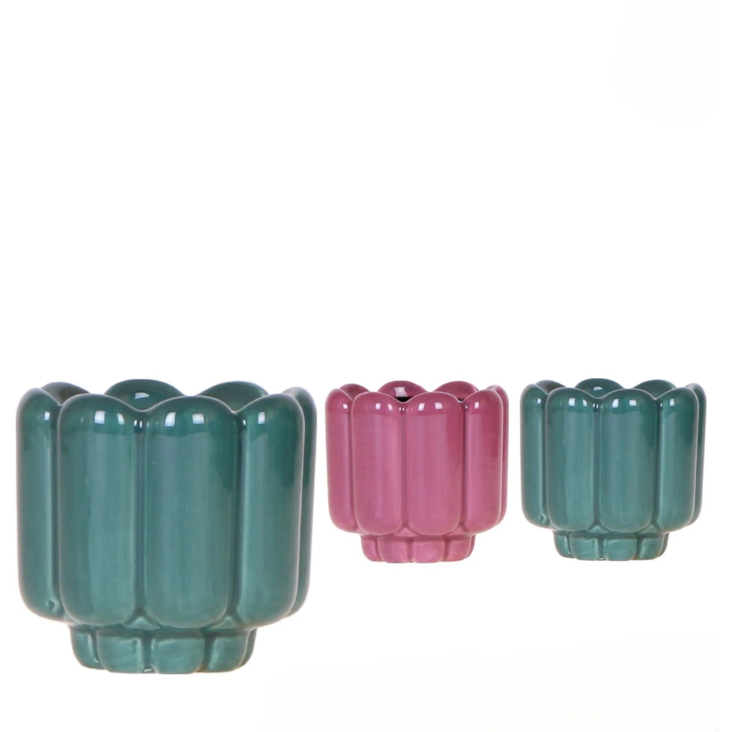 Keramik-Übertopf Retro Sortiert Topf-Ø ca. 6 cm