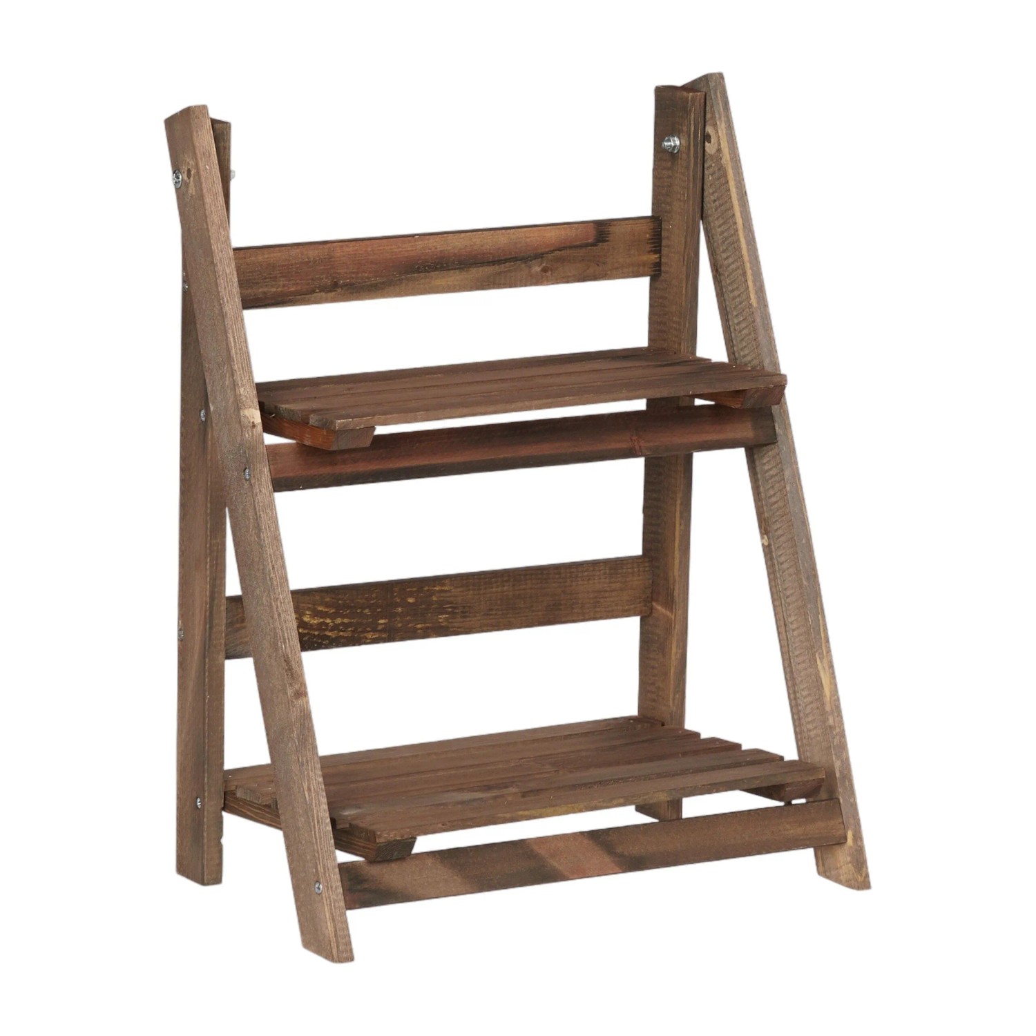 Relaxdays Blumentreppe Holz Dunkelbraun Klappbar 51,5 cm x 41 cm x 24 cm 1,5 kg