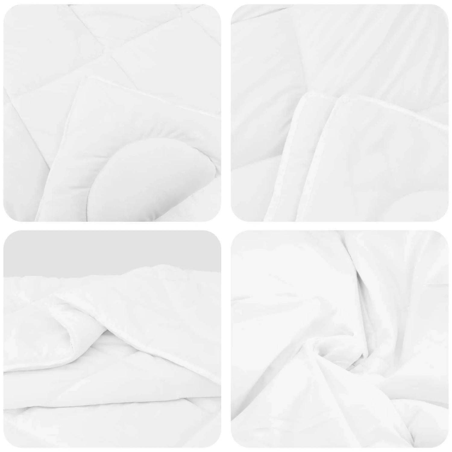 vidaXL Decke mit Kissen 3-Tlg Weiß Mikrofaser 3378094_6