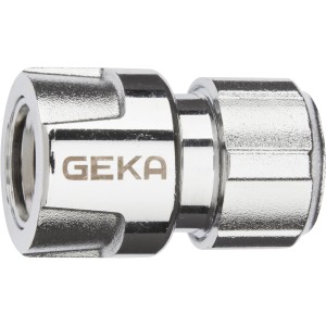 Geka plus-Schlauchstück 13 mm (1/2) aus Metall, Stecksystem für Gartenbewässerung.