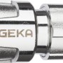 Geka plus-Schlauchstück 13 mm (1/2) aus Metall, Stecksystem für Gartenbewässerung.