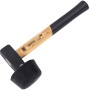 LUX Plattenhammer Classic, 1000 g, mit Gummikopf und Eschenstiel.