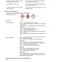 Sicherheitsdatenblatt mit Gefahrenhinweisen und Sicherheitshinweisen.