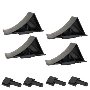 TRUTZHOLM Unterlegkeile, 4er Set mit Befestigung, 1.5t Tragkraft, für Autoanhänger.