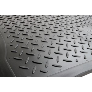 Schwarze Gummi Kofferraumwanne mit Anti-Rutsch-Muster für Ford KUGA I (2008-2013).
