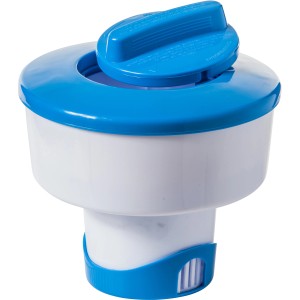 Summer Fun Chlordosierschwimmer für 200g Tabletten, blau-weiß.