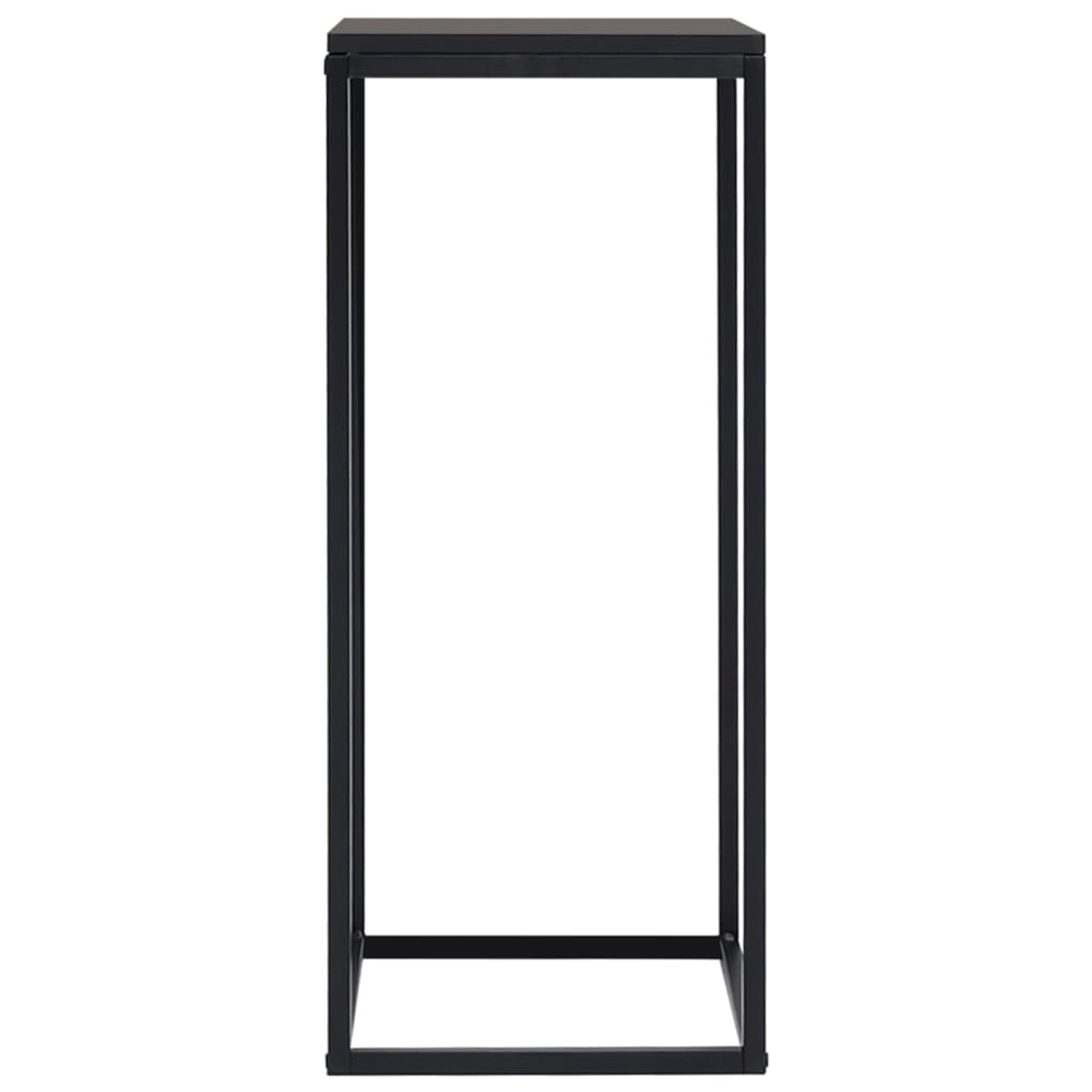 Schwarzer vidaXL Beistelltisch im 2er-Set aus Stahl, ideal als Couchtisch oder Nachttisch.