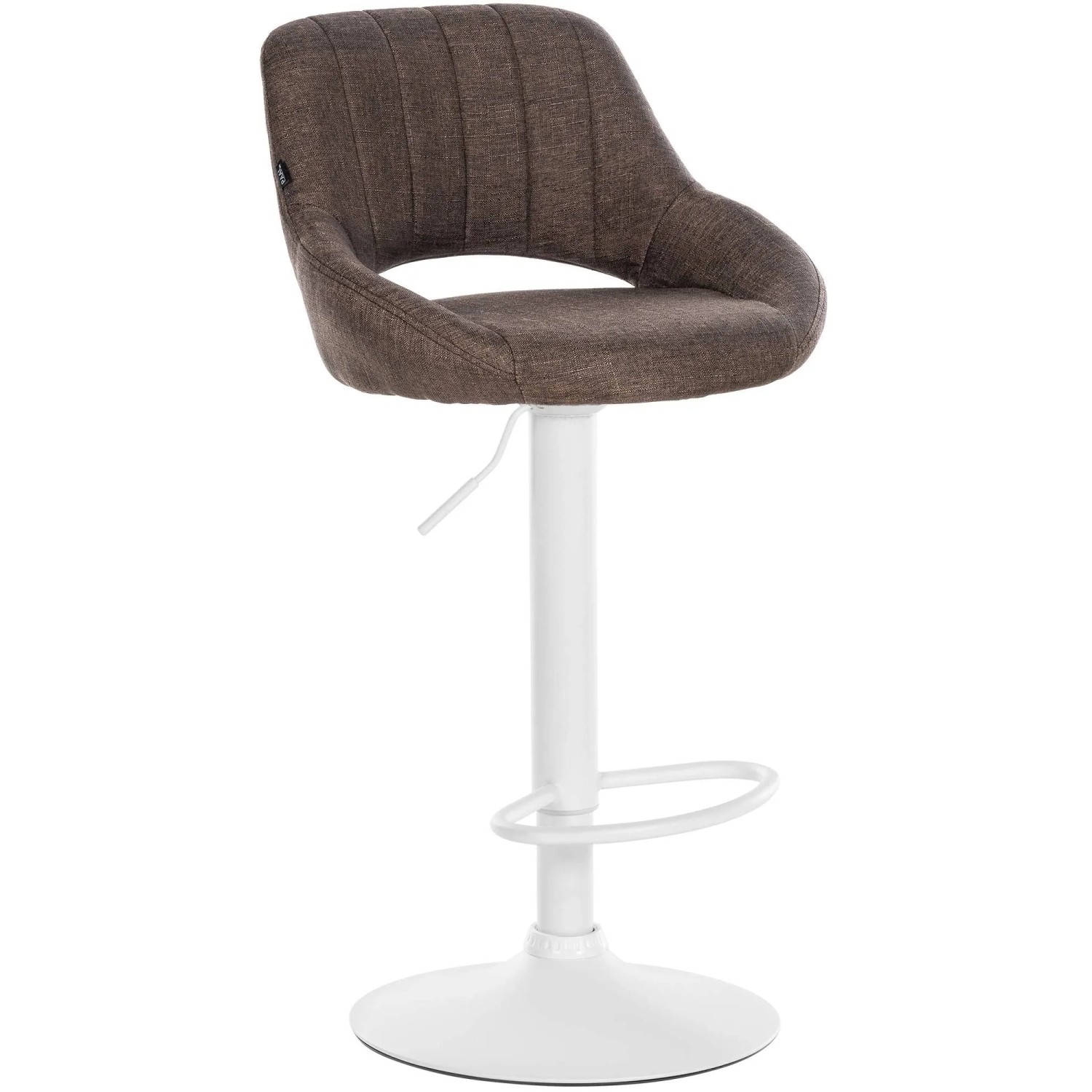 CLP Barhocker Milet Stoff Braun/Weiß